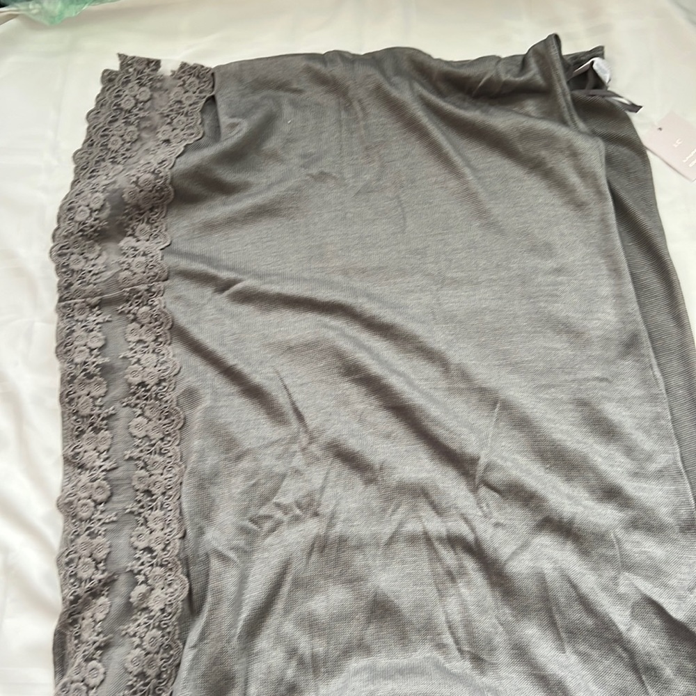 LC Lauren Conrad Gray Shawl Beach Cover Up